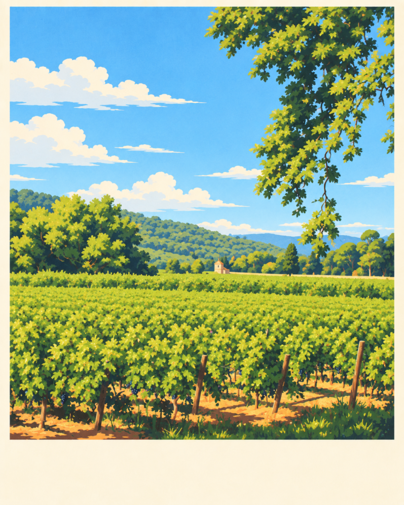 Illustration de Vidauban — création Julie Tonnellier