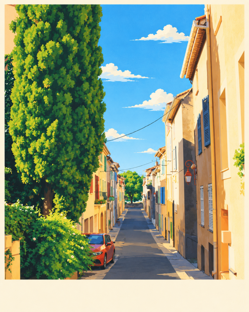 Illustration de Vidauban — création Julie Tonnellier