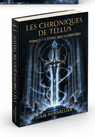 Tellus Tome 1 — Broché — trois-quarts droite Les Chroniques de Tellus — Tome 1 : L’Éveil des Guerriers, édition brochée — vue trois-quarts droite