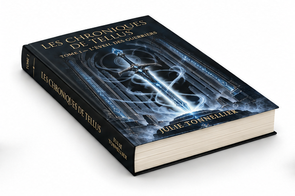 Tellus Tome 1 — Broché — perspective Les Chroniques de Tellus — Tome 1 : L’Éveil des Guerriers, édition brochée — vue en perspective